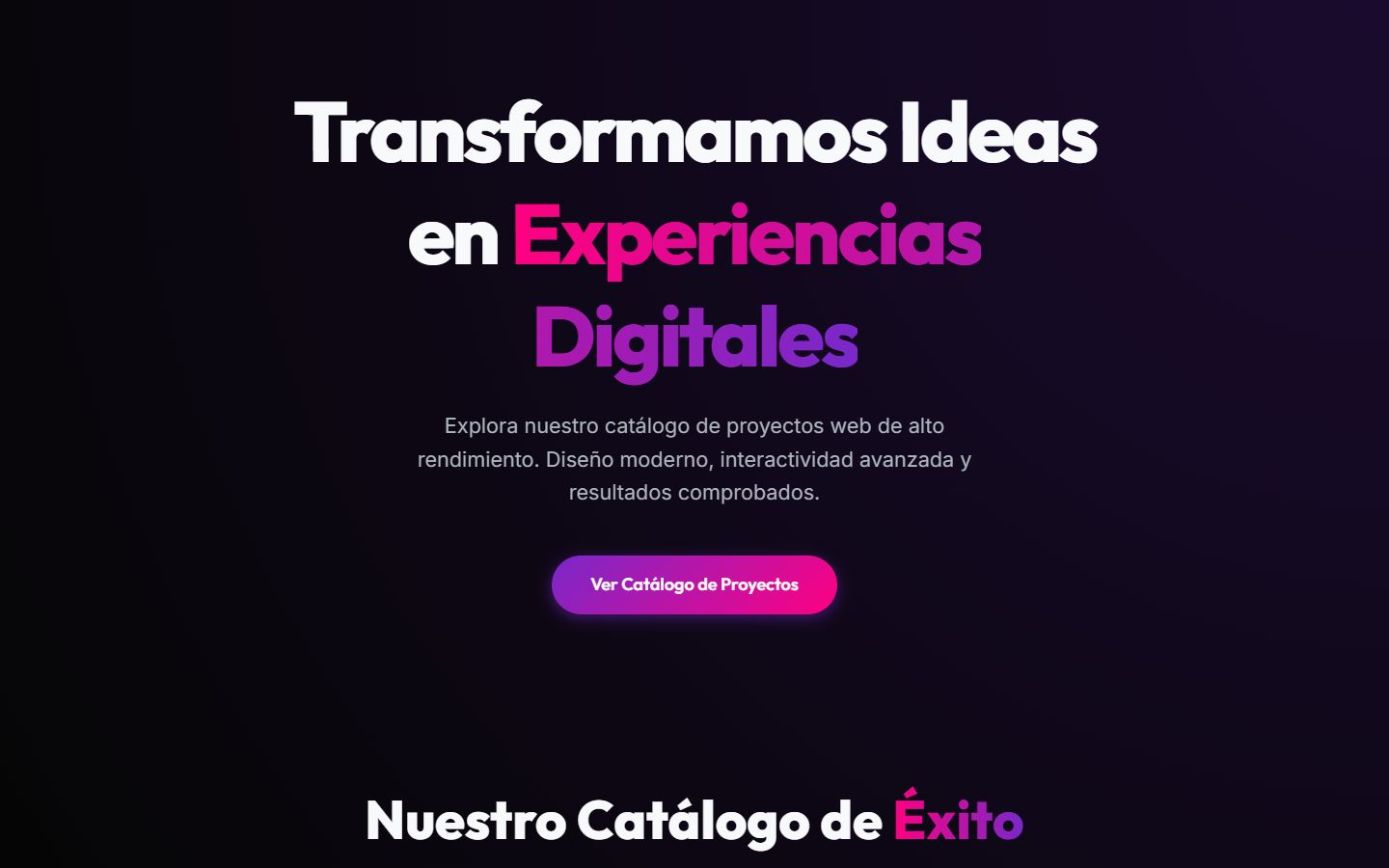 Screenshot of Catalogo Web