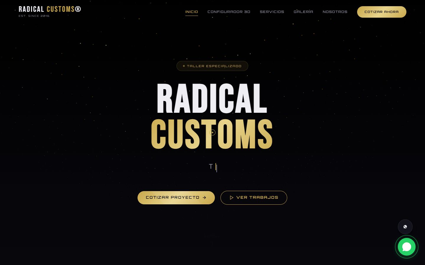 Screenshot of Radical Customs
