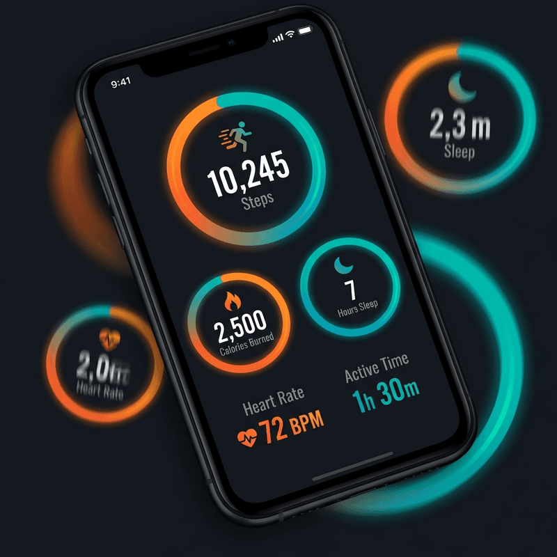 Interfaz de aplicación móvil de fitness
